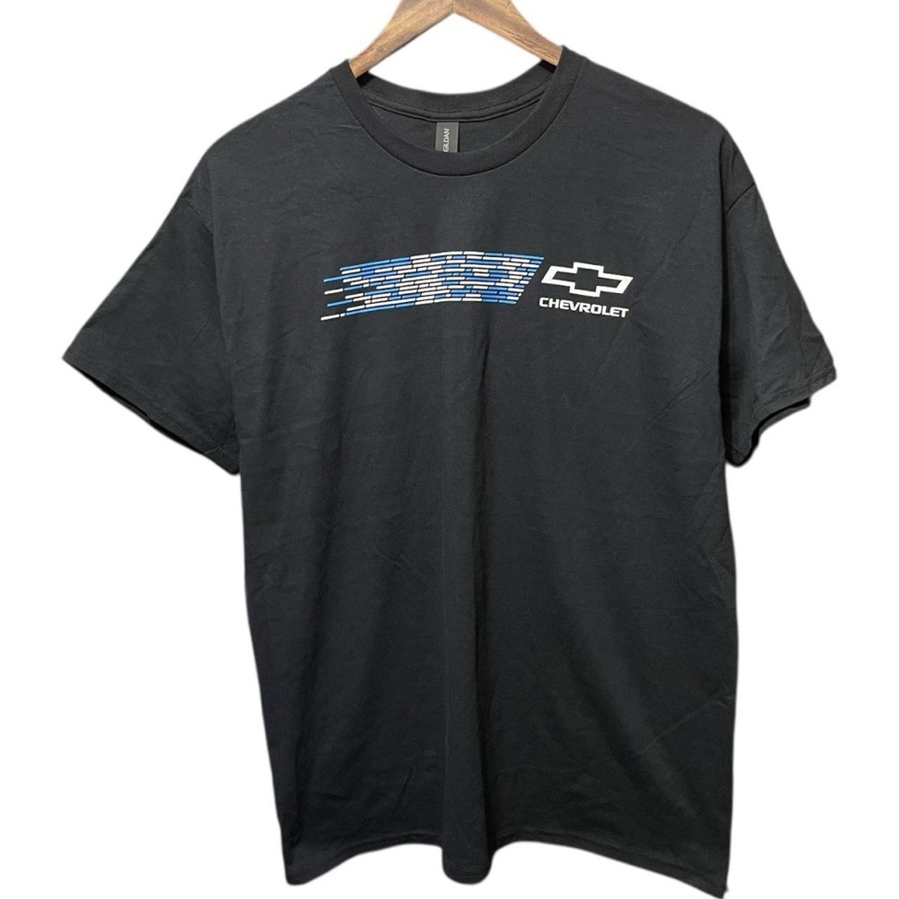 black Chevrolet Chevy automobile brand car truck guy short sleeve crewneck shirt